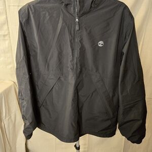 Timberland Waterproof Hooded Pullover Jacket Men Large Black